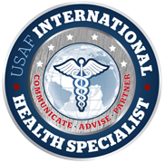 Graphic of International Health Specialist Logo