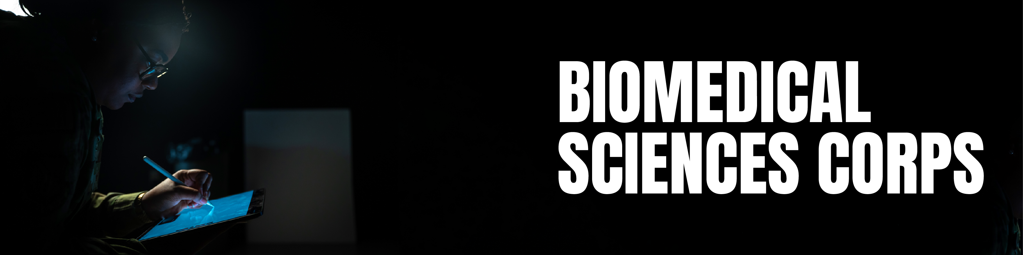Graphic of Biomedical Sciences Corps banner