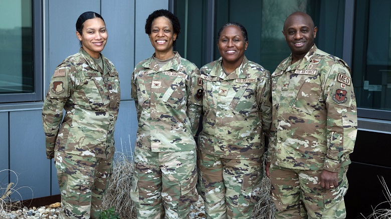 Image of Airmen posing for a photo.